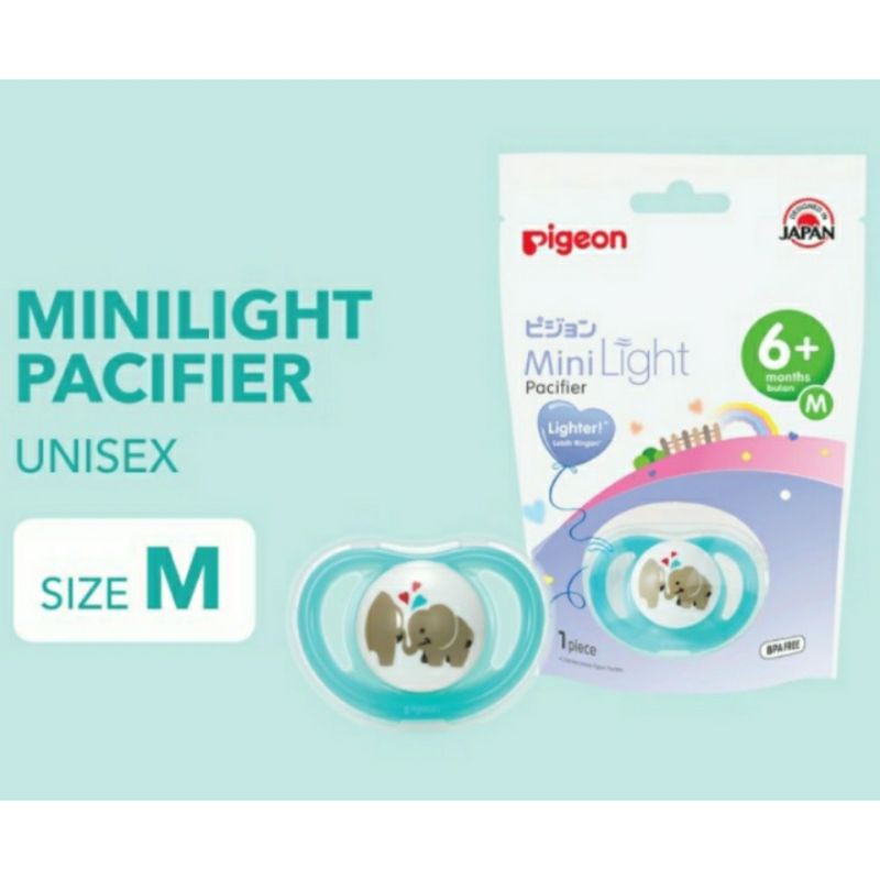 Empeng Silicone Pacifier  PIGEON step 2 / mini light size M (6-12 bln)