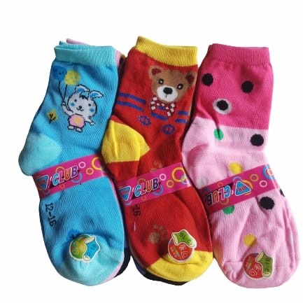 KAOS KAKI GAMBAR/ KARAKTER (import) ANAK PEREMPUAN/TK-SD (RANDOM)