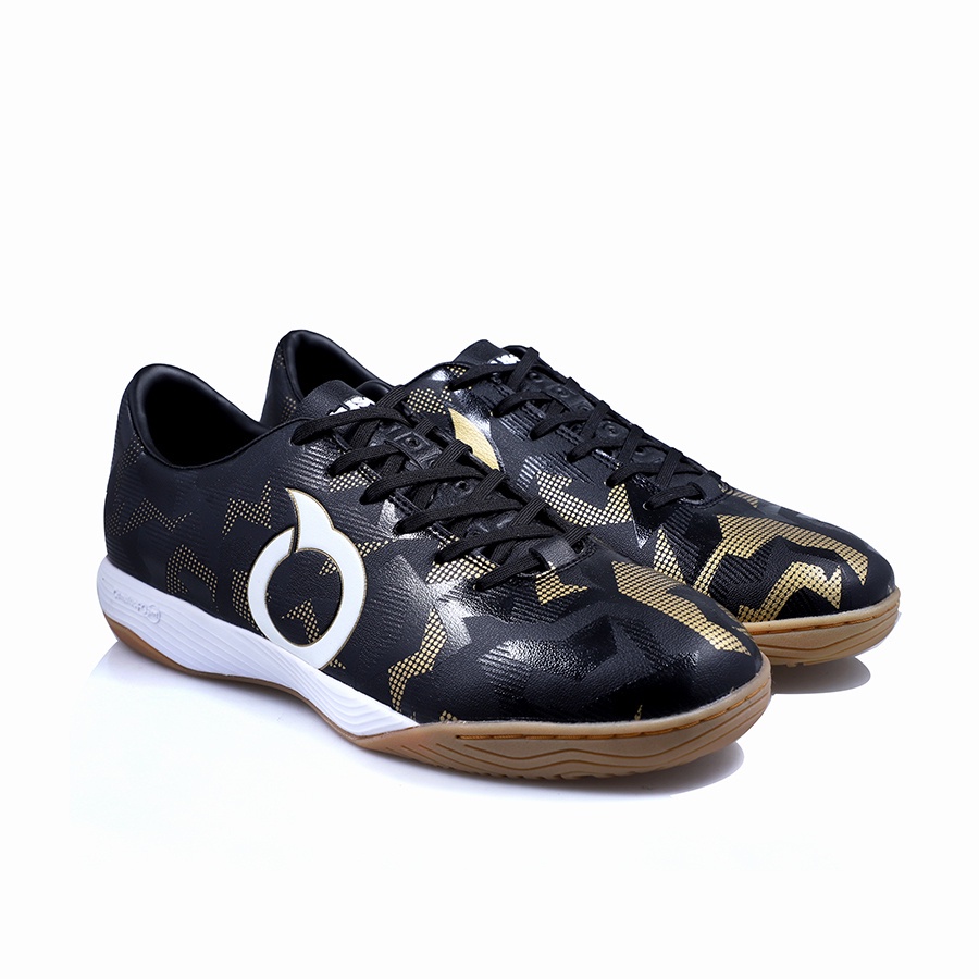 SEPATU FUTSAL ORTUSEIGHT JOGOSALA STORM BREAKER - BLACK GOLD (100% ORIGINAL)