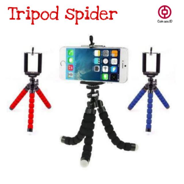 Tripod spider / gurita 360 holder HP untuk foto selfie &amp; VLOG multi guna