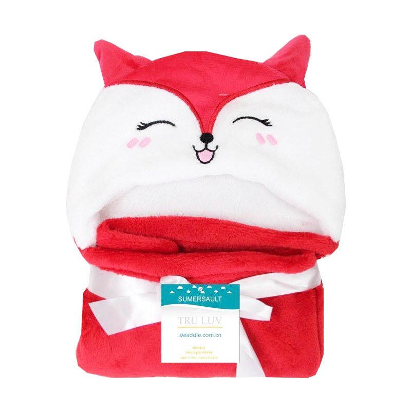 Selimut Topi Karakter F Double Fleece Selimut Bayi Hoodie Bulu Bayi 3D Hoodie Blanket