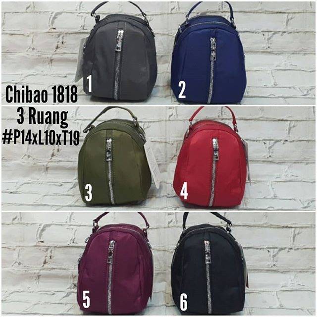 CB1818 Chibao Sling bag Mini 3 Ruang Tas Selempang Import