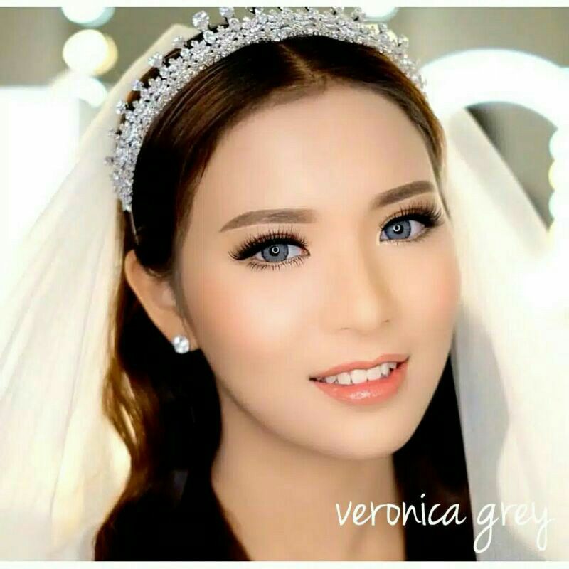 Softlens Veronica grey brown Dreamcolor 1 wedding botol brown grey lensa kontak