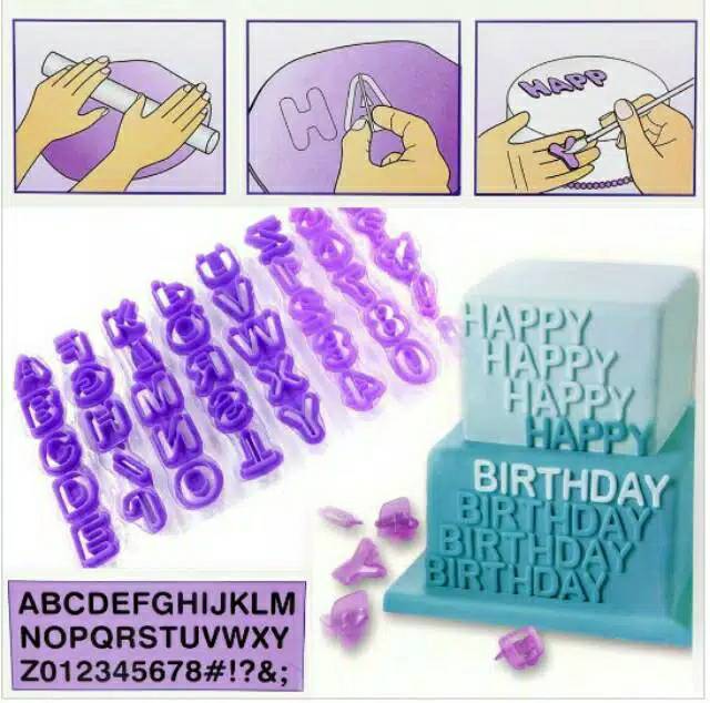 cetakan fondant huruf&amp;angka