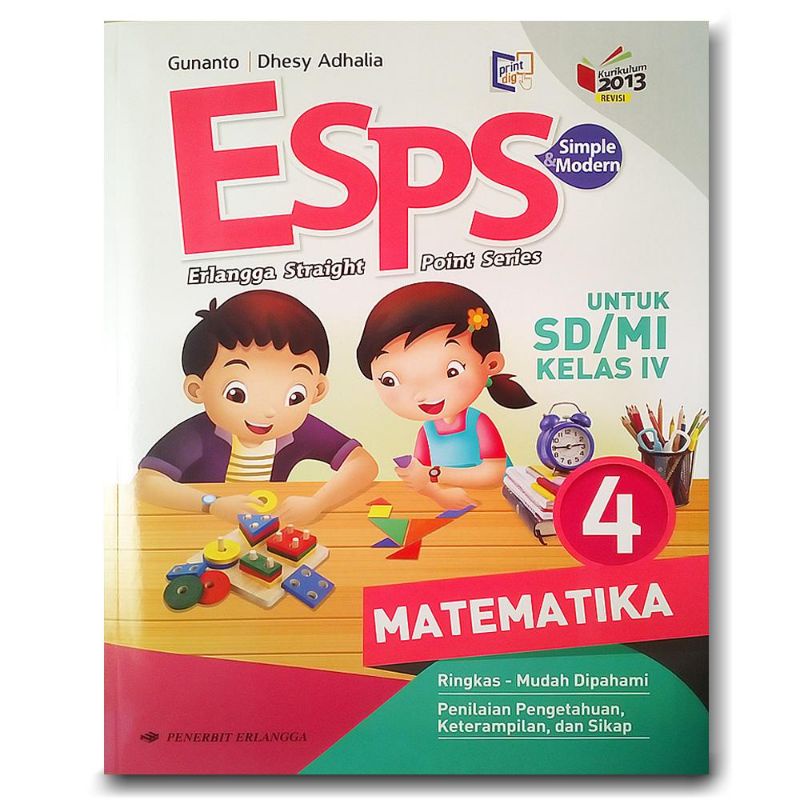 ESPS Matematika kelas 4 IV SD MI Erlangga Kurikulum 2013 Revisi - Gunanto