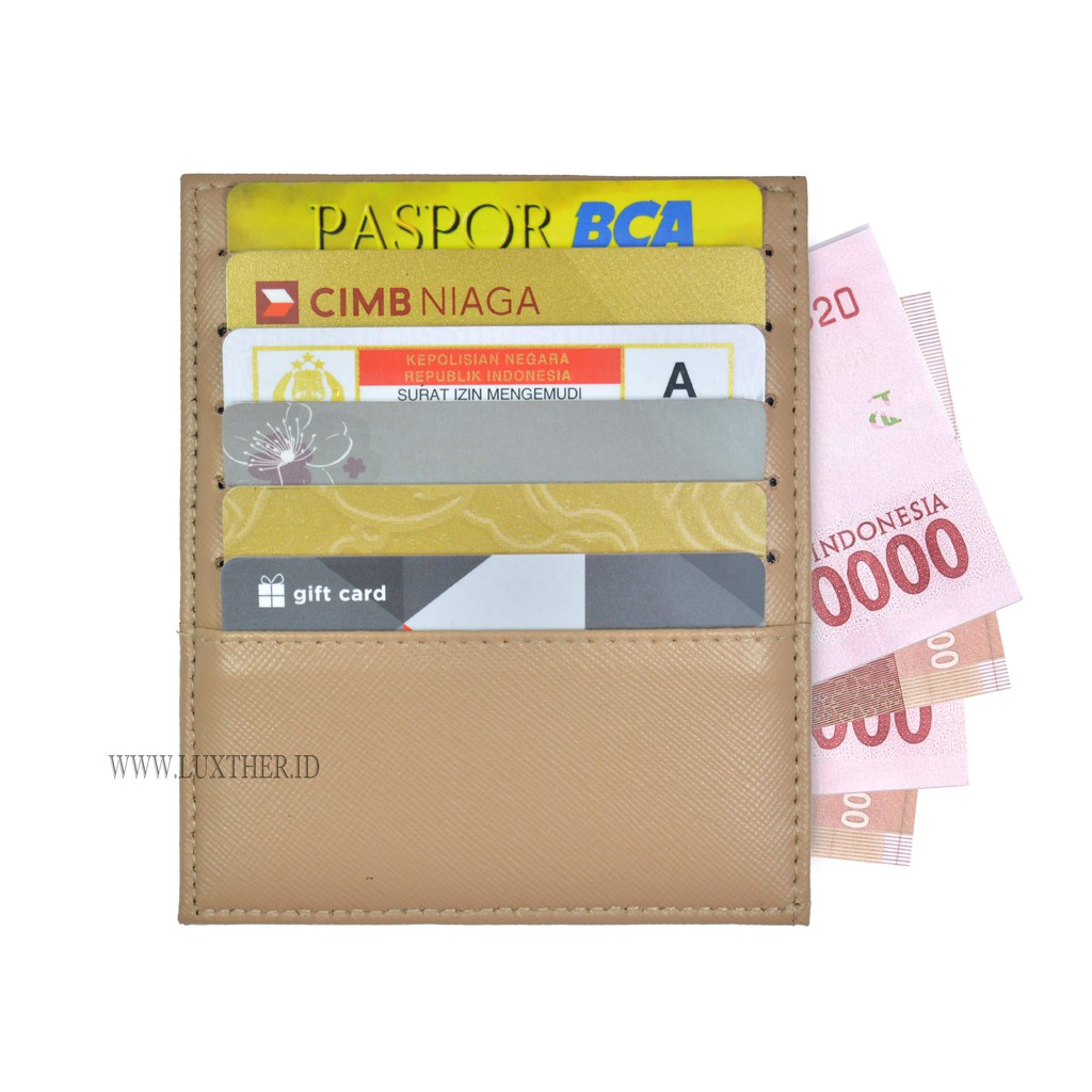 LUXTHER - 12 SLOTS SAFFIANO LEATHER / CARDHOLDER / DOMPET KARTU / SLIM WALLET