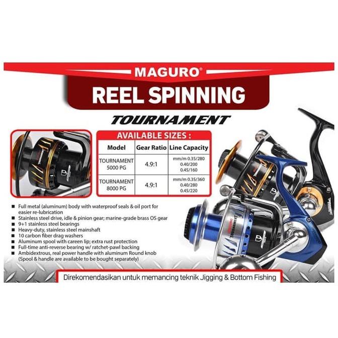 Reel Maguro Tournament Mf 8000 Pg Jigging Spin Pancing Laut Ift Store