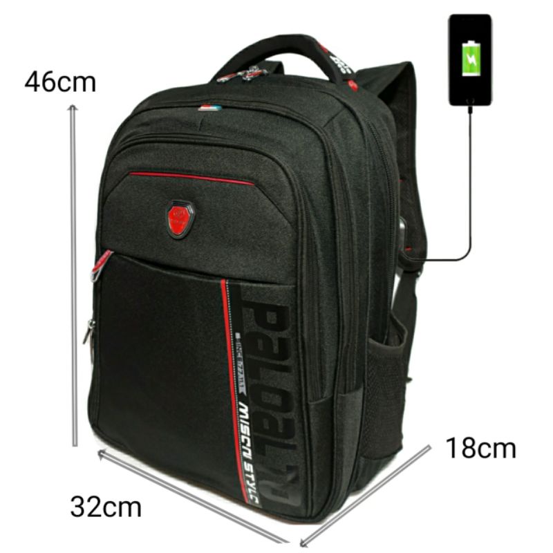 Tas punggung pria ransel laptop backpack Alto 908