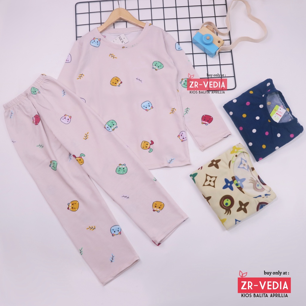 Pajamas Sunday uk 5-7 Tahun / Baju Tidur Anak Perempuan IMPORT Piyama Branded Karakter Setelan