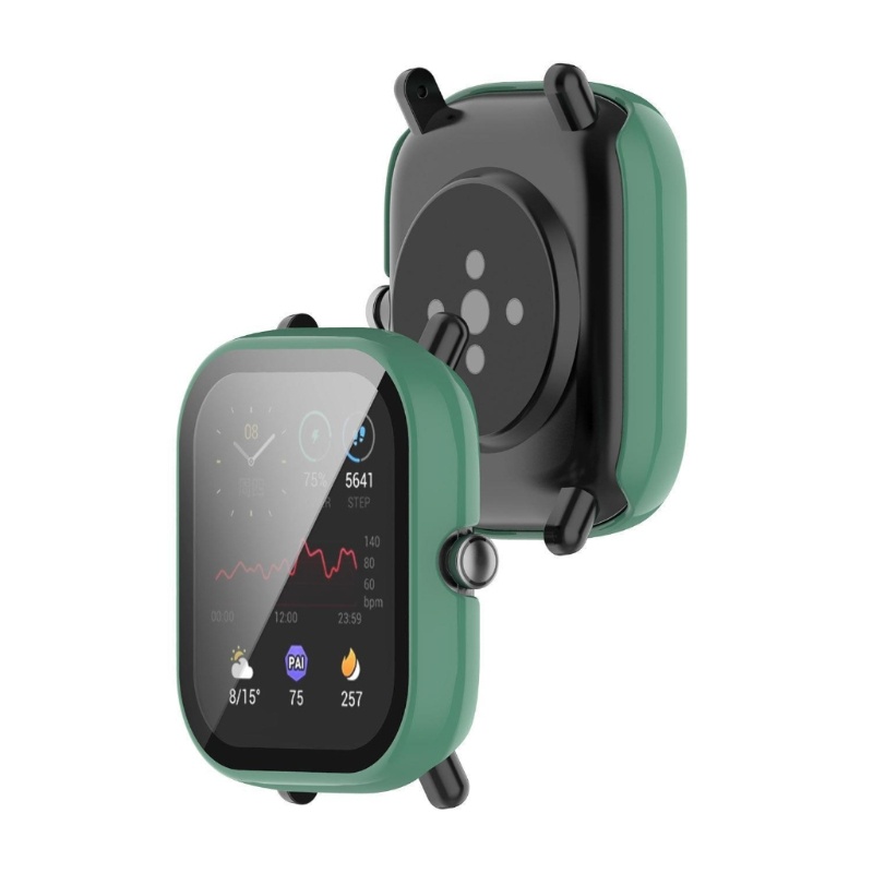Btsg Tempered-Glass Film+Case Pelindung Layar Cover Cakupan Penuh Bingkai PC- Keras Untuk Shell Untuk Smart Watch Housing For