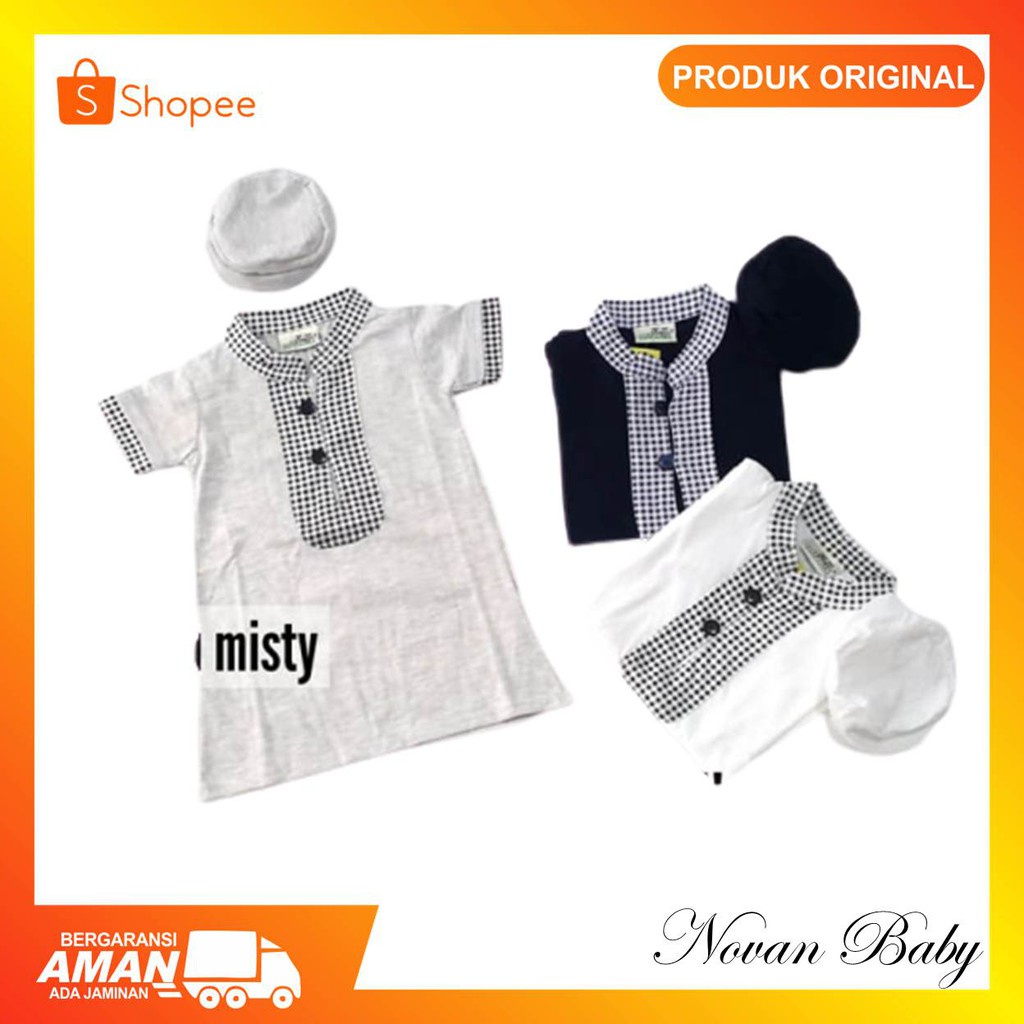 Baju Bayi Laki-Laki Baju Muslim Gamis Koko Jubah Bayi Usia 0 1 2 3 4 5 6 7 8 9 Bulan 2022