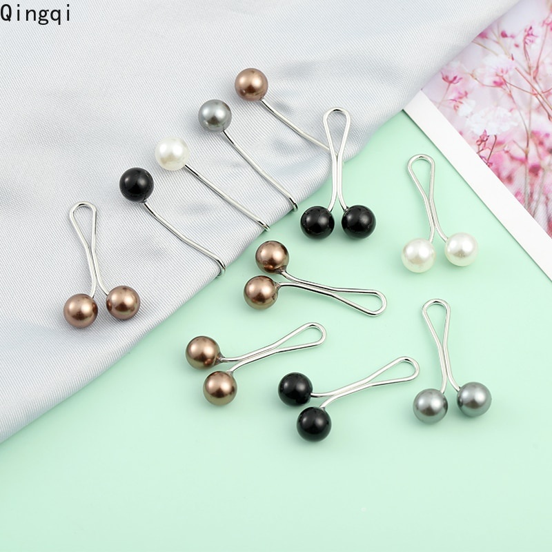 Klip Pin Mutiara Multi Warna Aksesoris Hijab Wanita Muslimah