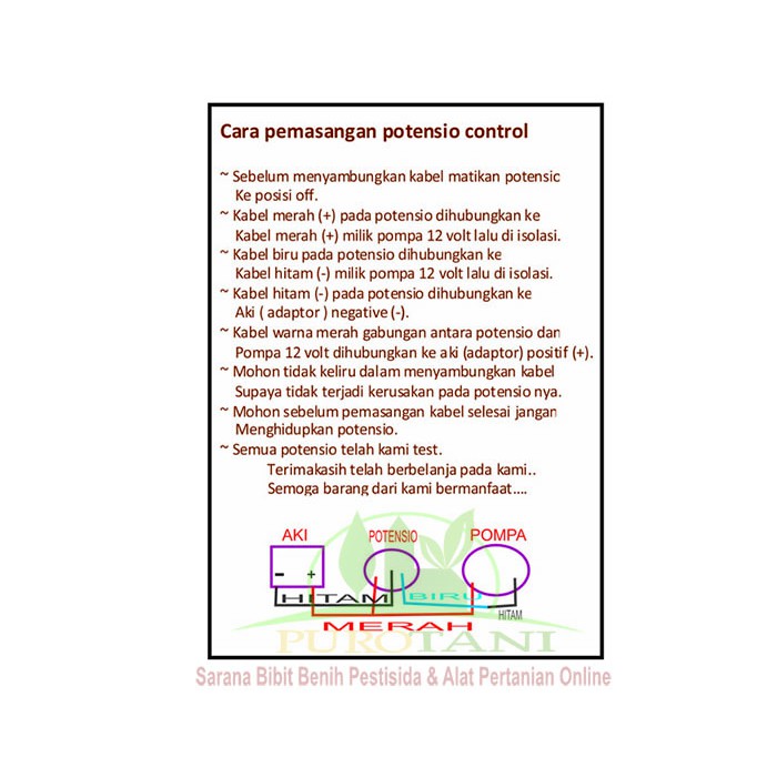 Potensio Sprayer Elektrik Potensiometer Electric