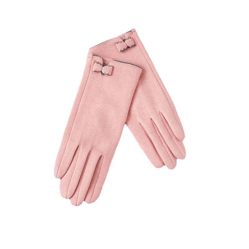 Sarung Tangan Simple Wanita Pita Cantik Lucu Korean Version Women Gloves Full Finger Touchscreen