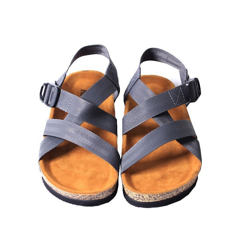 SANDAL PRIA WANITA TAPIS - KAWAY WEB SANDAL BROWN