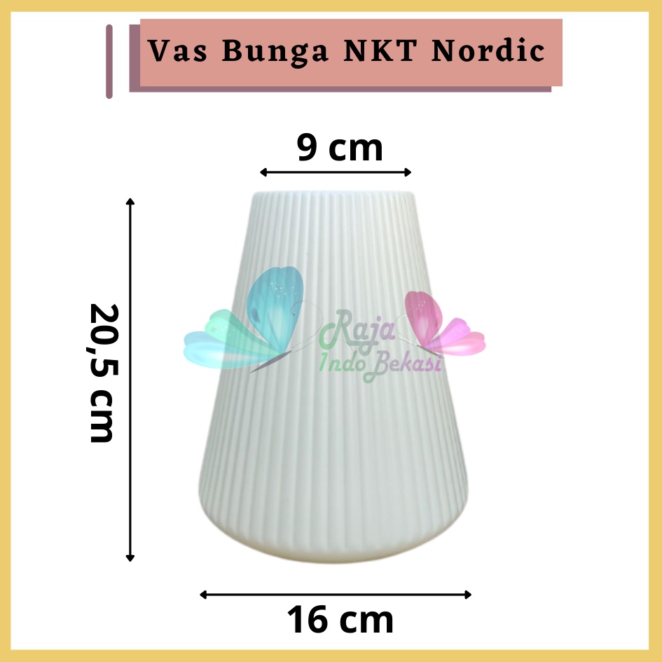 NKT VAS BUNGA NORDIC Vas Bunga Tanaman Aesthetic Imitasi Plastik Motif Cantik Murah Bagus Hiasan Meja Ruang Tamu Dekor Kantor Nordic Gold Style Besar Kaca - Vas Plastik Motif Texture Unik Lucu Wood Rhombus Diamond Wave Ceramics cocok untuk Pajangan