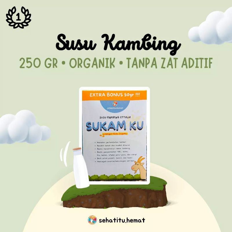 

Susu Kambing 200gr + Bonus 50 gr dengan Gula Jagung