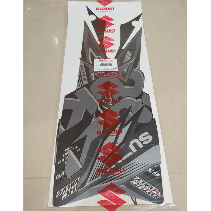 Stiker Bodi & Lis Body & Striping Satria Fu 2015 Hitam Full Original