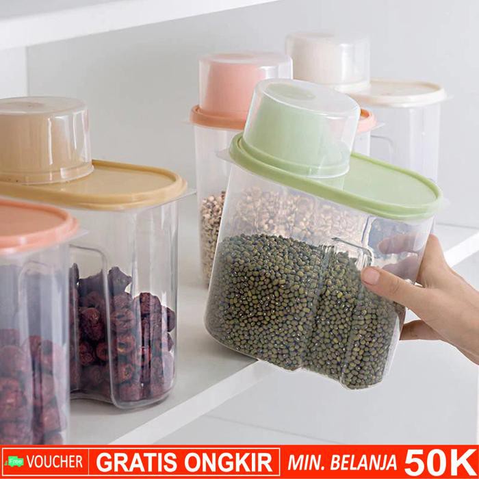 GS8 Biru Toples Wadah Penyimpanan Makanan Food Storage Container 2.5L 1Pcs Otherhouse H1211