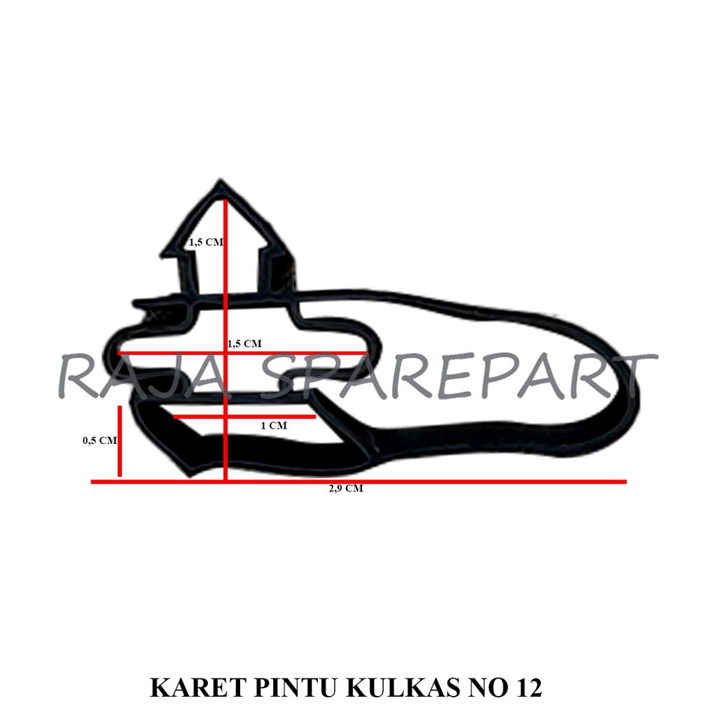 Karet Pintu Kulkas  No 12 / Gasket Pintu Kulkas No 12