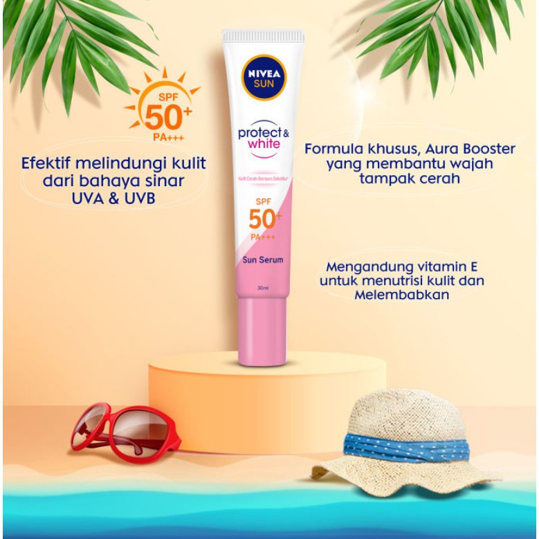 NIVEA Sun Face Protection Serum SPF 50+ Pa +++ / Oil Control Instant Aura Sunscreen Sun Screen Tabir Surya