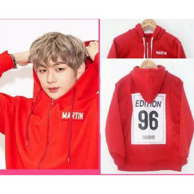 KANG DANIEL LAP HOODIE RED
