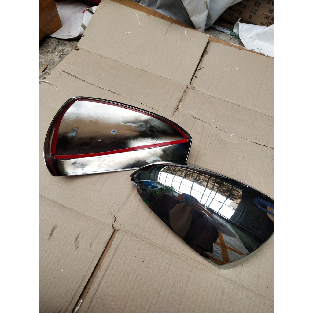 COVER TUTUP SPION CHROME VARIASI AVANZA 2019 POLOS TANPA LAMPU ORIGINAL 1SET 2PCS