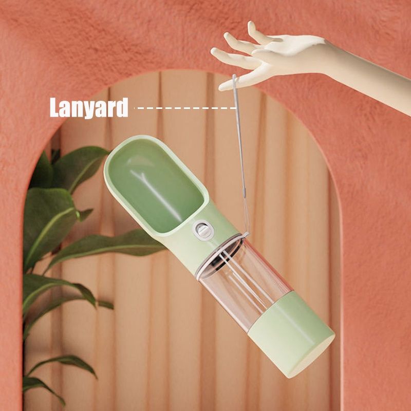 COD/Pet Water Bottle 2 in 1 Travel Botol Minum Makan  Anjing &amp; Kucing Hewan Portable Food &amp; Drink botol