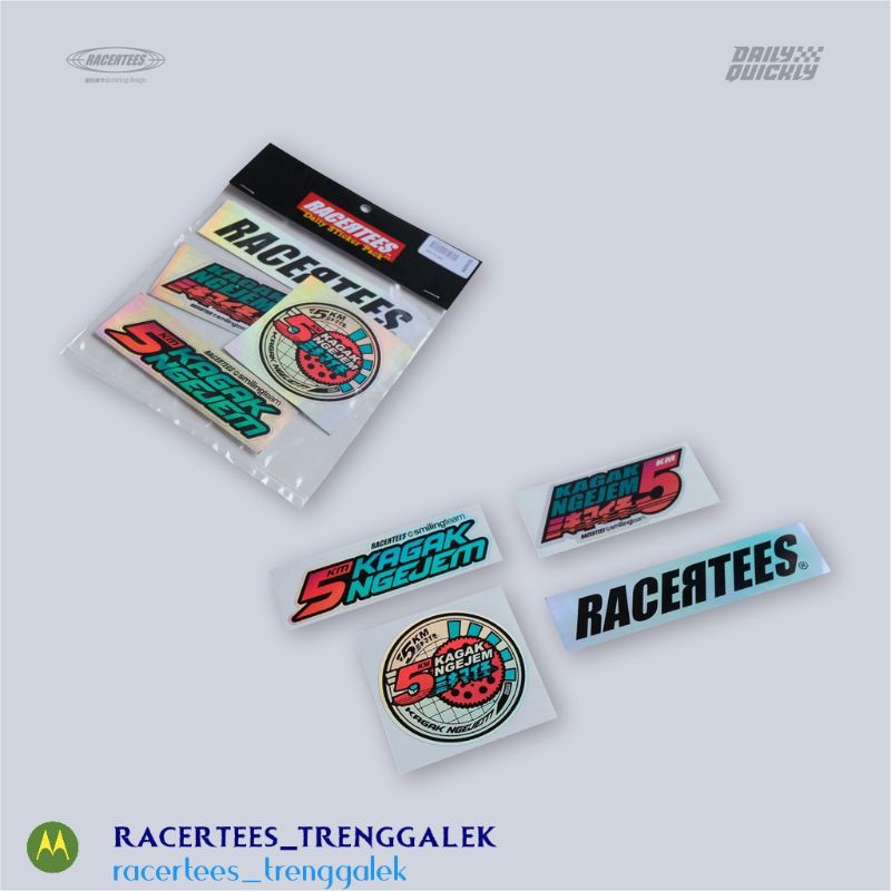 

SS.28 Promo Diskon Sale Stiker Pack Hologram 5KM Kagak Ngejem Original Racertees