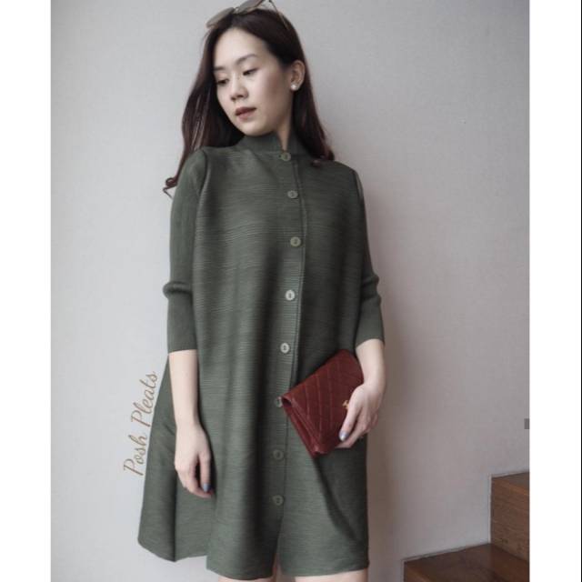 Premium Posh PLEATS dress long cardigan