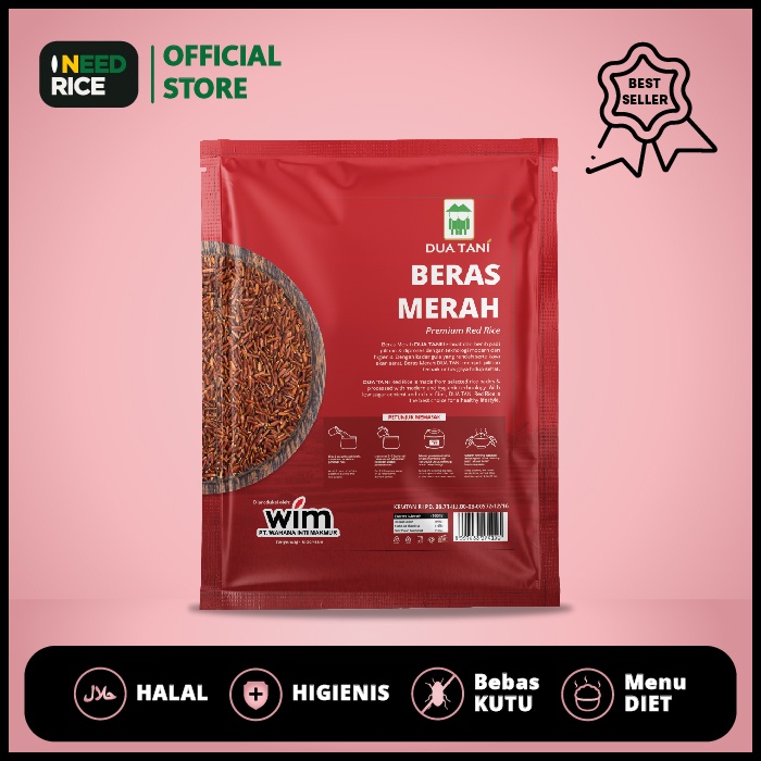 

2kg Beras Merah Dua Tani/Beras Merah jenis pecah kulit