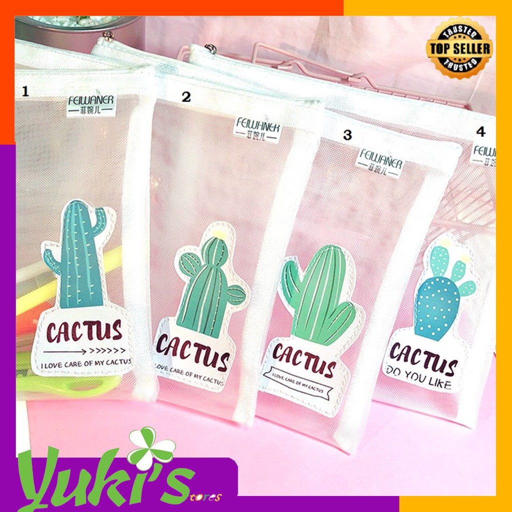 

Desert Cactus Net Portable A4 file Storage pouch bag Tempat Buku - CASTUS SATU