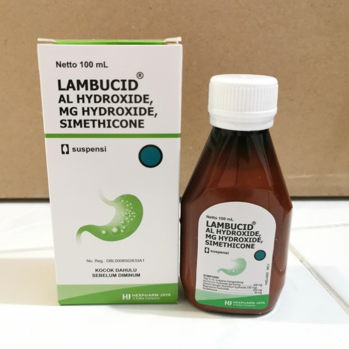 Lambucid Syrup Maag 100ml Pereda Nyeri Asam Lambung Kronis ORIGINAL-BPOM