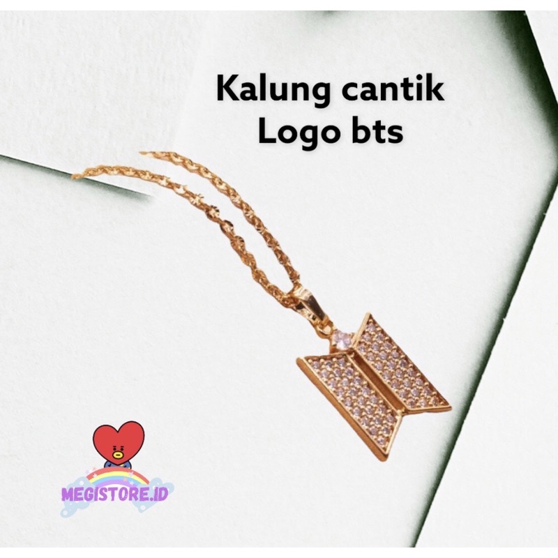 KALUNG LAPIS EMAS TITANIUM LOGO BTS BANGTAN