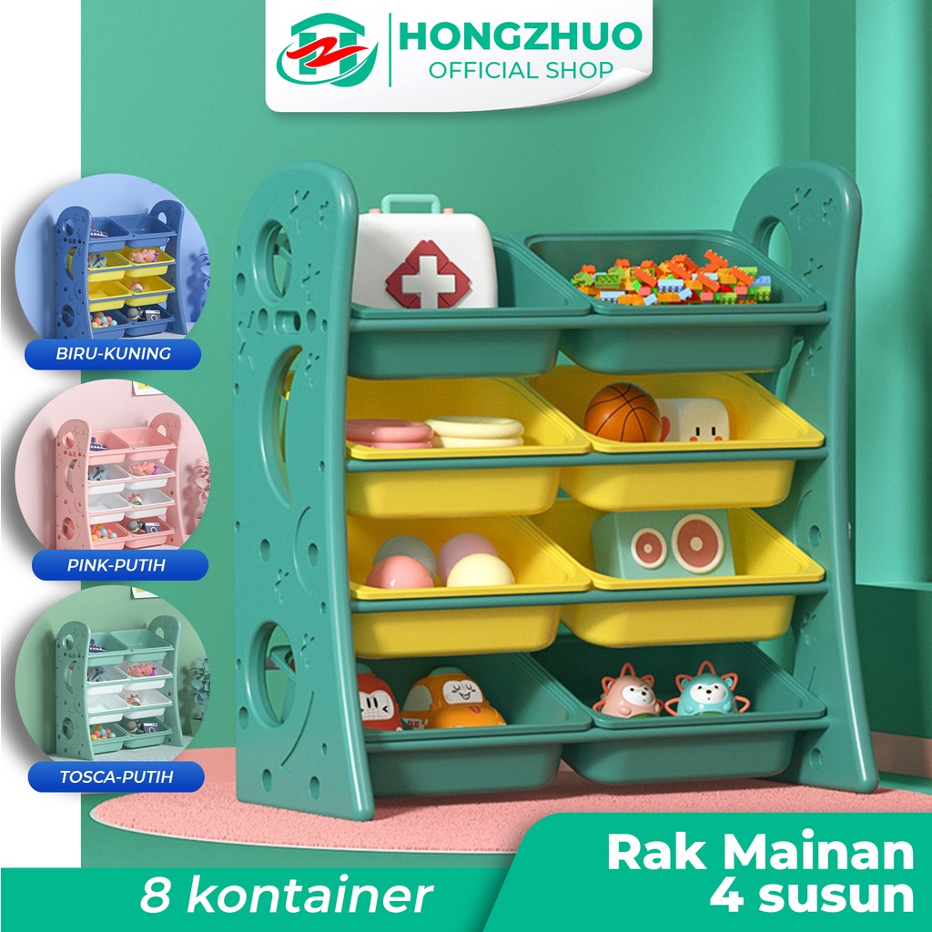 Jual Hongzhuo Rak Mainan 4 Susun Toys Storage Rak Penyimpanan