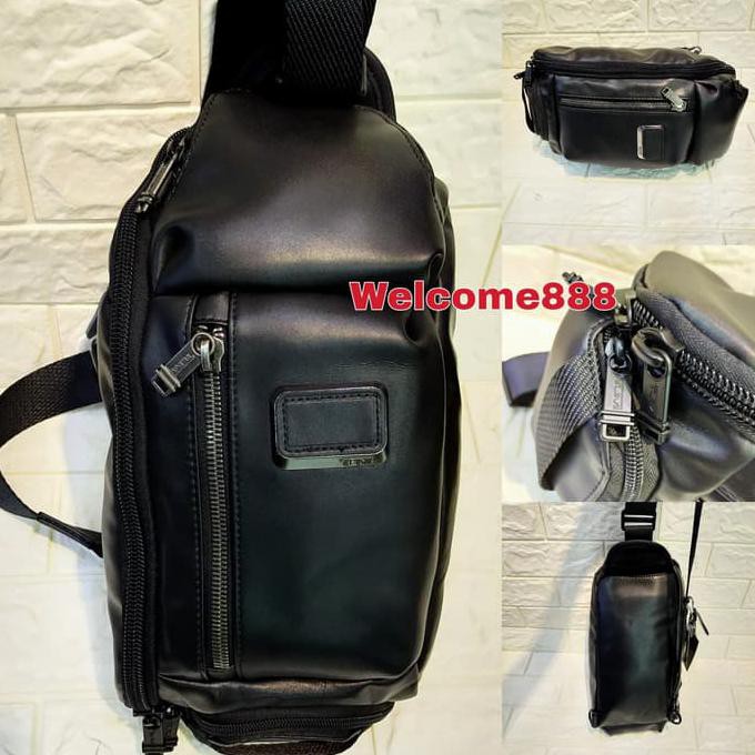✅ DISKON TAS SELEMPANG MURAH MERIAH✅ TUMI KELLEY LEATHER WAISTBAG SLINGBAG MIRROR MURAH