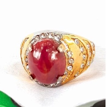 Cincin Batu Akik Permata Ruby Burma Asli