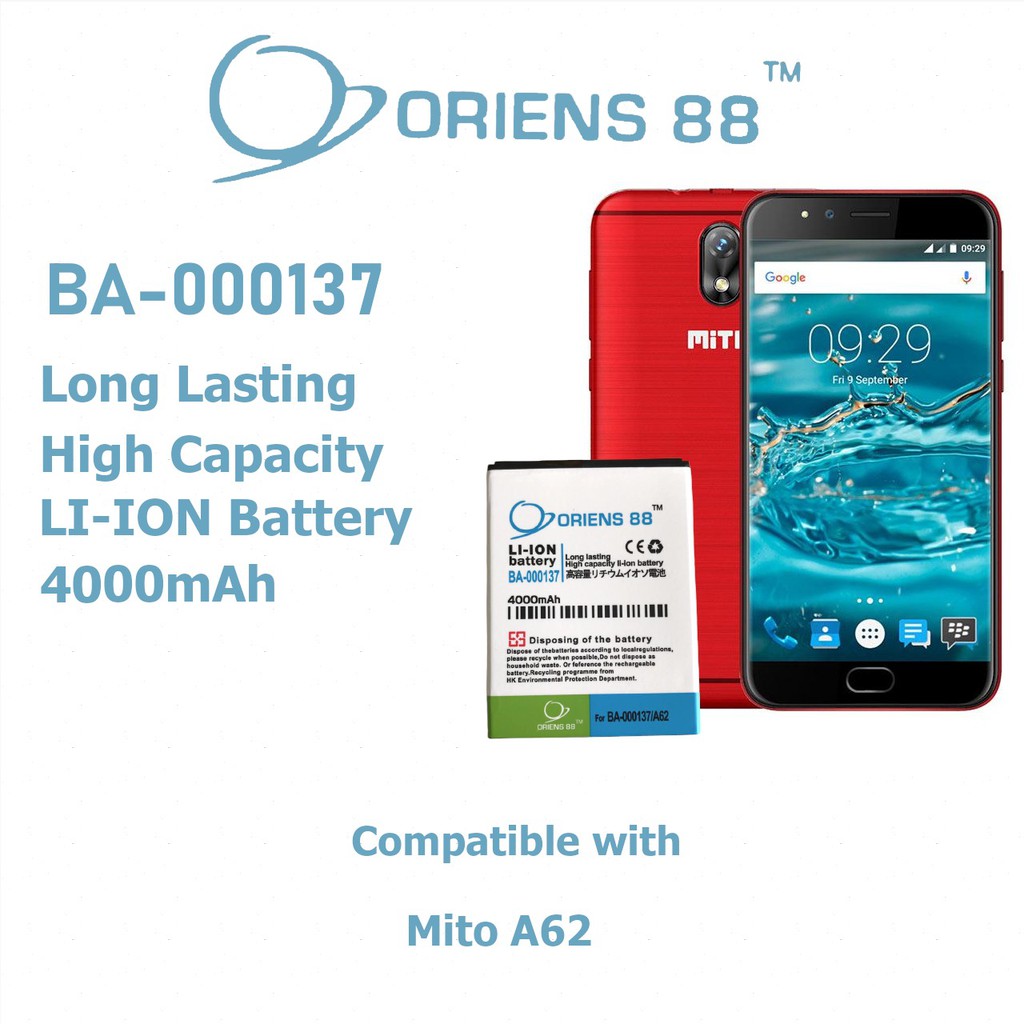 (P) Baterai batre battery Mito A62 Note / BA 000137 Double power/IC oriens88