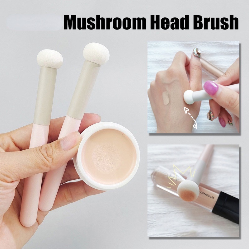 1pc Brush Spons Makeup Bentuk Jamur Untuk Concealer / Foundation