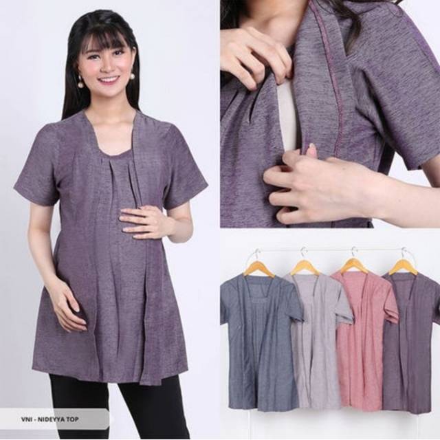 Baju hamil/baju hamil menyusui /baju hamil lengan pendek ...