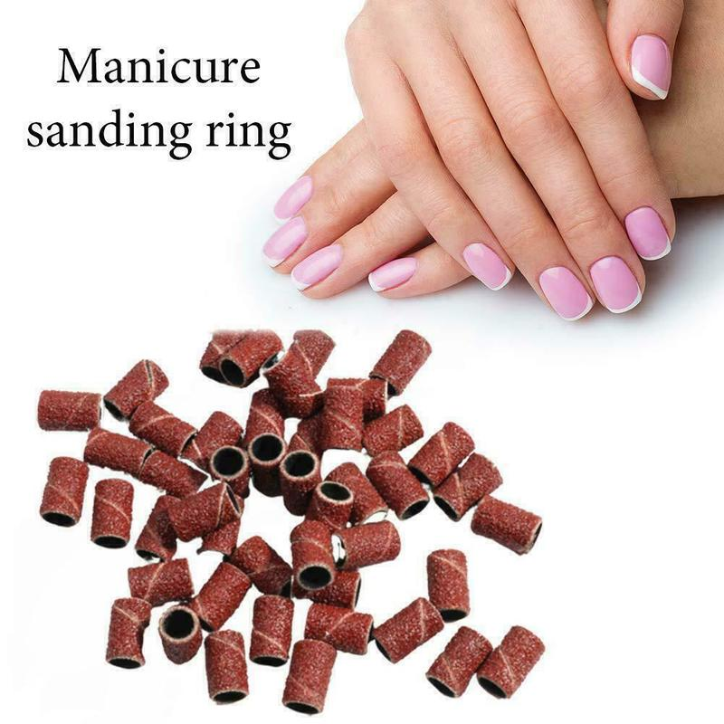 50 Pcs Cincin Pasir Kuku Untuk Mesin Pengamplasan Manicure Nail Art Profesional