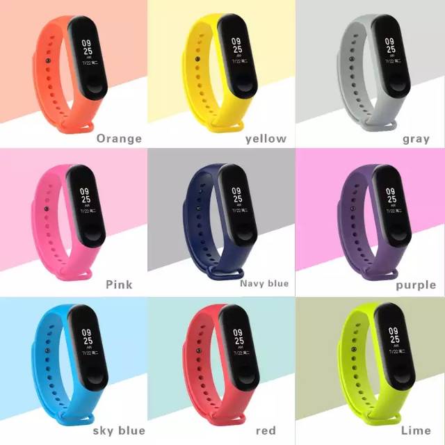 Strap silicone for Miband 3 Oled Display, Strap silikon miband 3 OEM untuk Xiaomi Mi Band 3