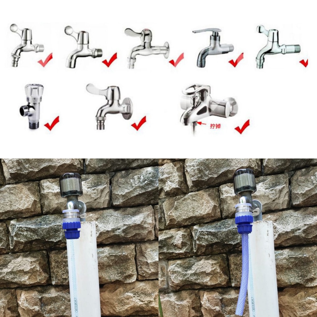 KONEKTOR KERAN AIR UNIVERSAL UNTUK SELANG 1/2 DAN 5/8