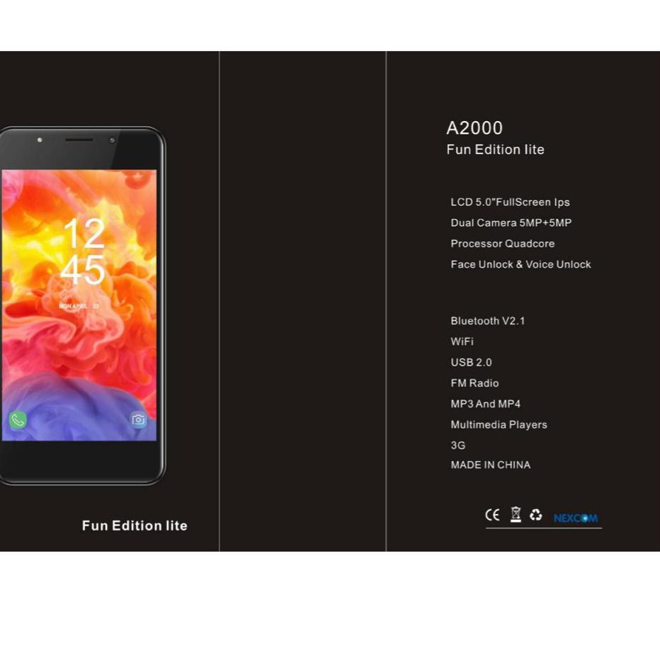 Stok terbatas.. NEXCOM A2000 FUN EDITION LITE RAM 1GB ROM 4GB LAYAR 5' INCH