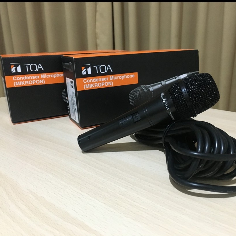 MICROPHONE MIC CONDENSER ELECTRET CABLE MIKROPON MIK KABEL TOA ZM-300-AS - 7.5M ORIGINAL ORI BAGUS TERBAIK TERLARIS GARANSI