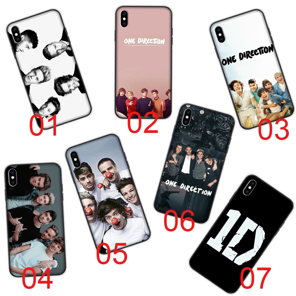 Casing Belakang Soft Case Warna Hitam Desain One Direction