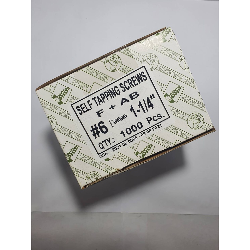 Jual Sekrup Taping FH+ 6x1-1/4" Lion Per Kotak // Self Tapping Screws