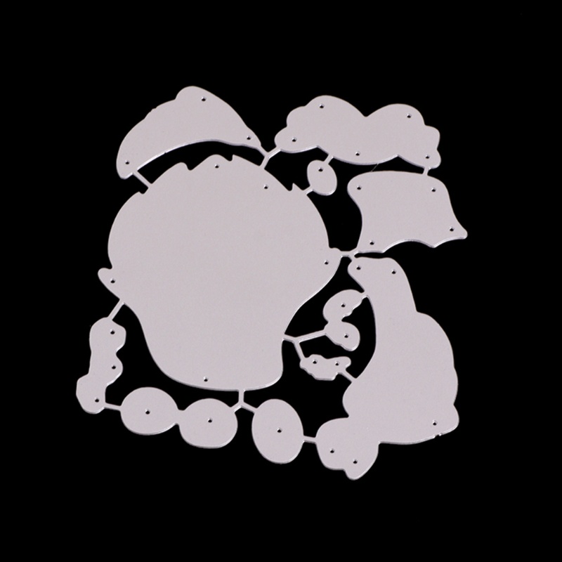 Cetakan Stensil Cutting Dies Motif Santa Claus Bahan Metal Untuk Scrapbook / Craft DIY