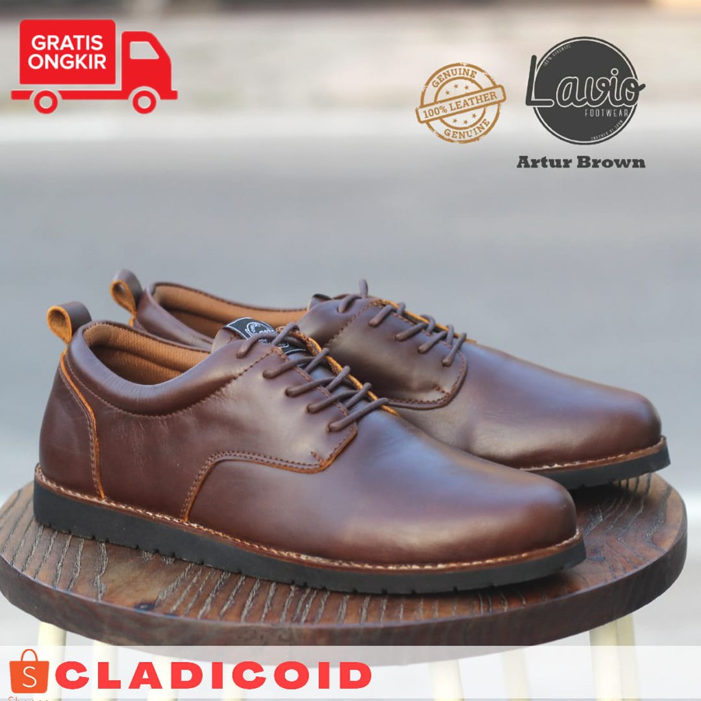 SEPATU CASUAL PRIA. SEPATU FORMAL BAHAN KULIT ASLI. LAVIO ARTUR ORIGINAL