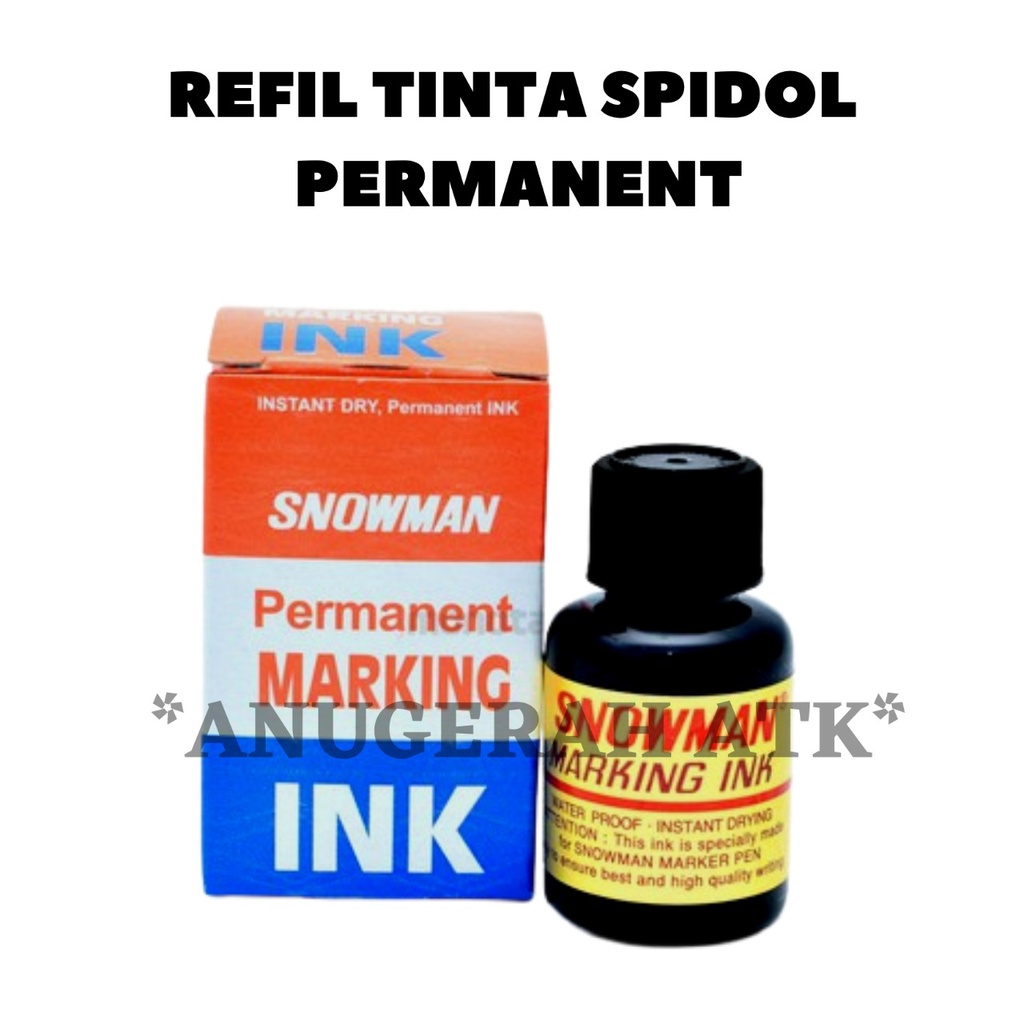 

Tinta snowman permanent marking ink, refill tinta spidol snowman permanent